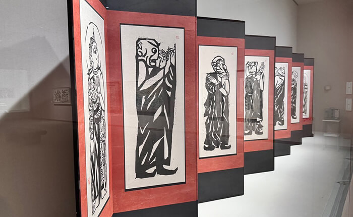 南砺市立福光美術館にある棟方志功の作品 二菩薩釈迦十大弟子