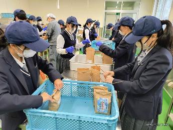 一つ一つの袋に丁寧に計量、パッキングを行っていきます