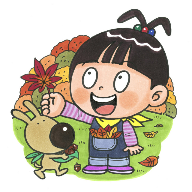なんとみらいちゃん（紅葉観賞バージョン）のイラスト