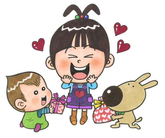 なんとみらいちゃん（ホワイトデーバージョン）のイラスト