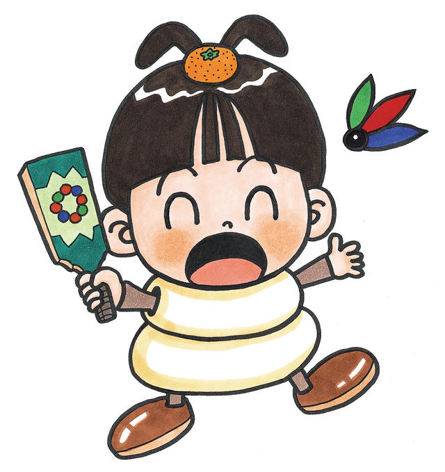 みらいちゃん（お鏡バージョン）のイラスト