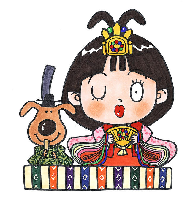 なんとみらいちゃん（ひな祭りバージョン）のイラスト