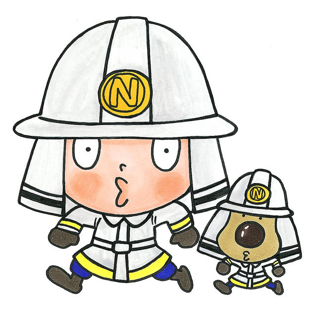 なんとみらいちゃん（防災バージョン）のイラスト