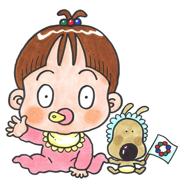 なんとみらいちゃん（赤ちゃんバージョン）のイラスト