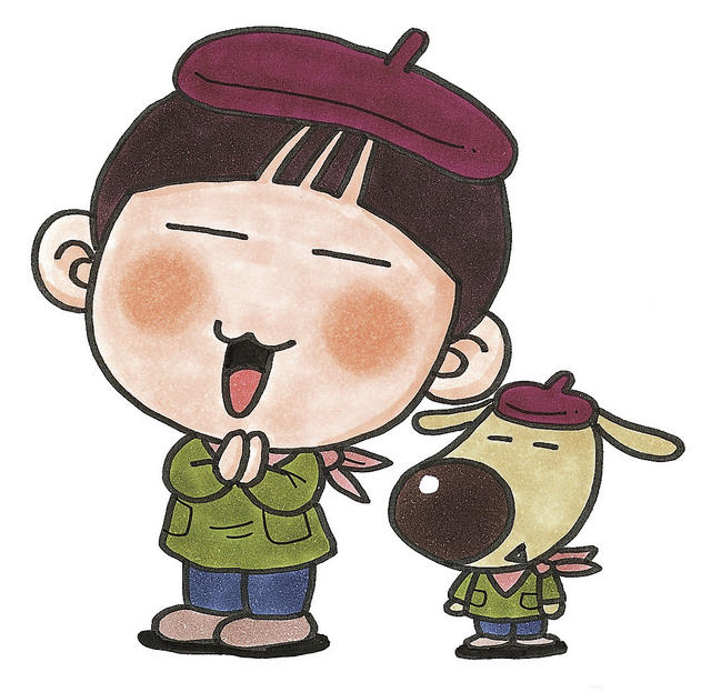 なんとみらいちゃん（芸術鑑賞バージョン）のイラスト