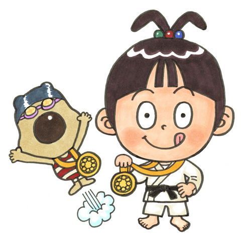 なんとみらいちゃん（ロンドン五輪バージョン）のイラスト
