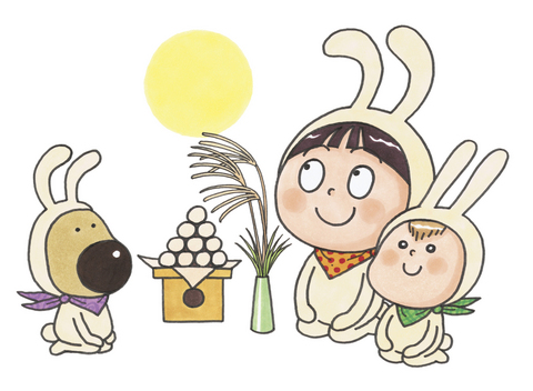 なんとみらいちゃん（十五夜バージョン）のイラスト