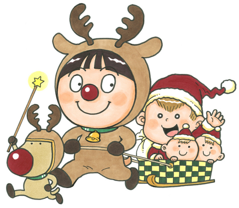 なんとみらいちゃん（クリスマスバージョン）のイラスト