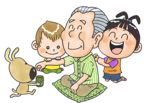なんとみらいちゃん（敬老の日バージョン）のイラスト