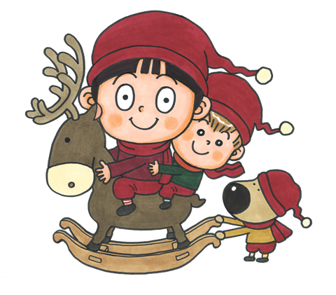 なんとみらいちゃん（クリスマスバージョン）のイラスト