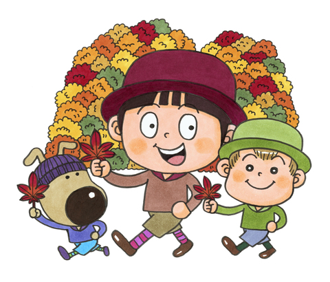 なんとみらいちゃん（紅葉散策バージョン）のイラスト