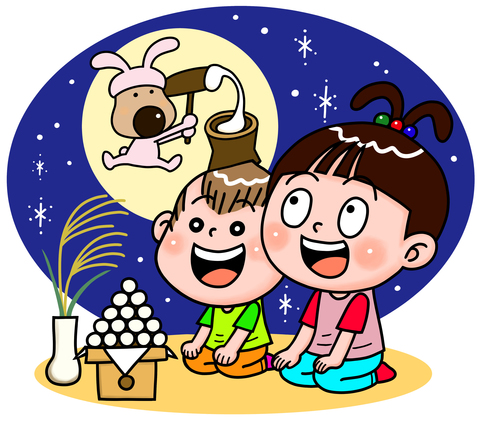 なんとみらいちゃん（お月見2020バージョン）のイラスト