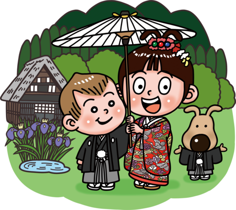 なんとみらいちゃん（色打掛けバージョン）のイラスト