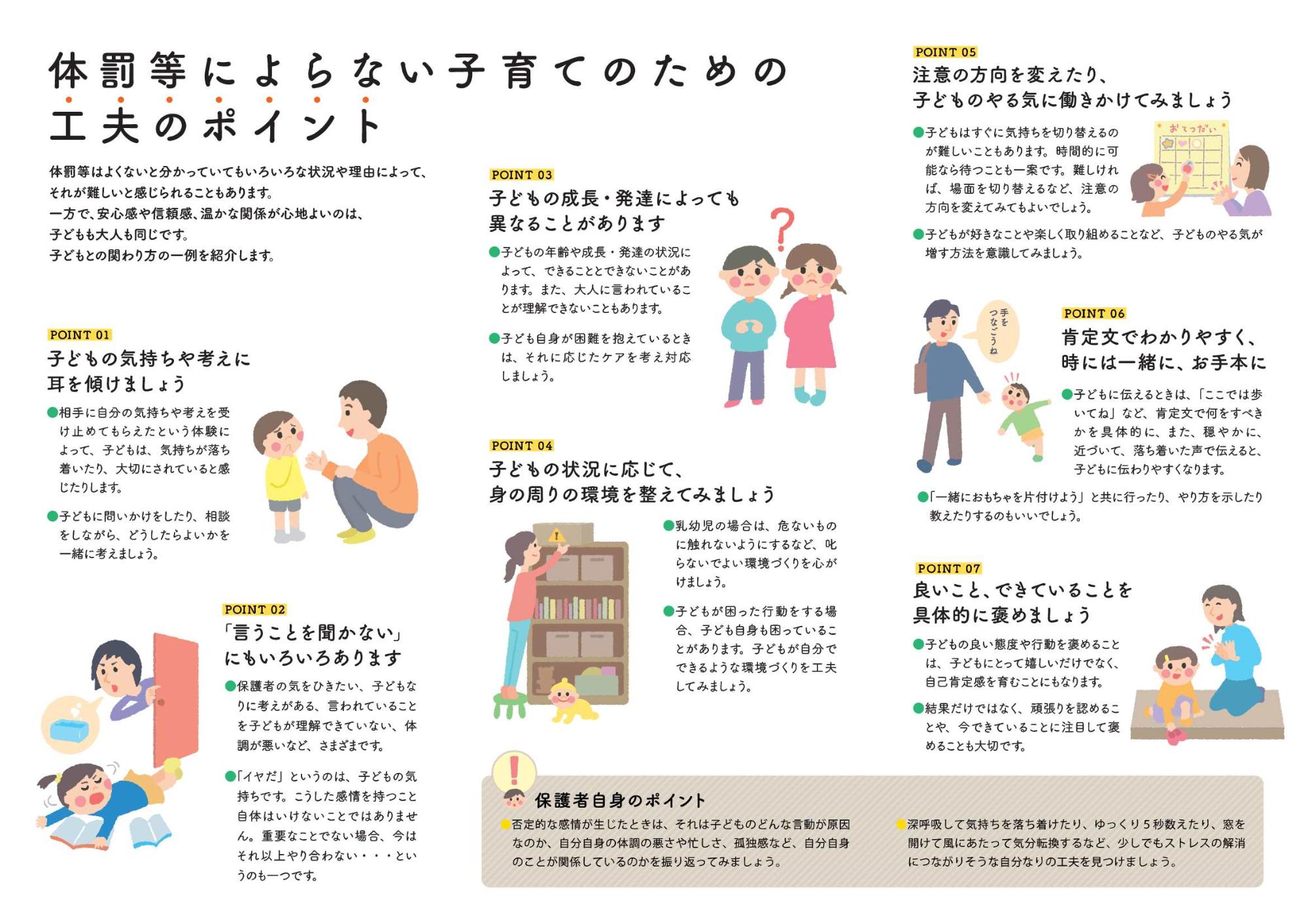 子育てのための工夫のポイント